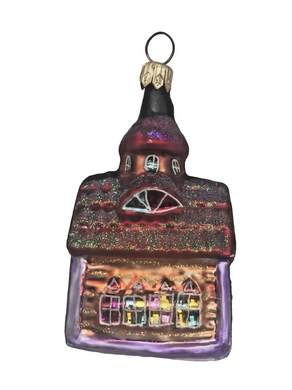 Christopher Radko Chapel Hill Glass Church Christmas Ornament Cathedral Vintage